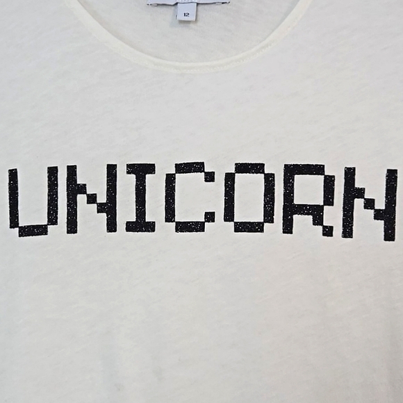 🦄 Wildfox Kids Cream 100% Cotton UNICORN Tank Top, Size 10-12* ~ NWOT - Picture 4 of 8